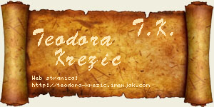 Teodora Krezić vizit kartica